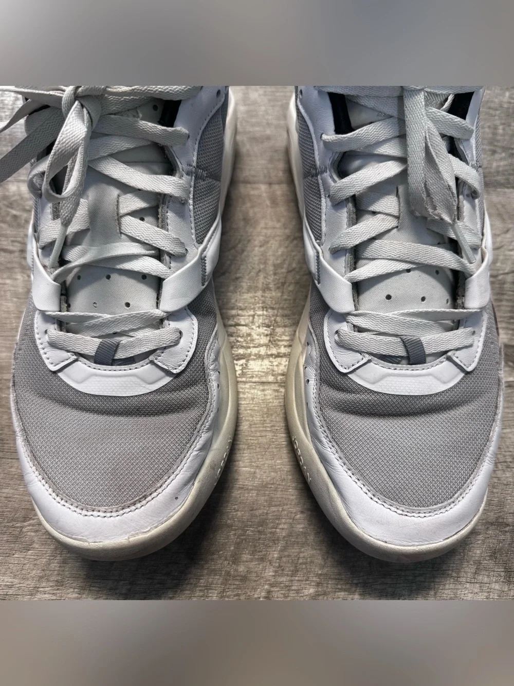 Jordan Men's Gray, White & Red Low-Top Sneakers
